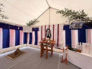 地鎮祭に付添いさせて頂きました。